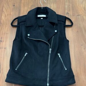 Philosophy Black Vest with Zipper Accents